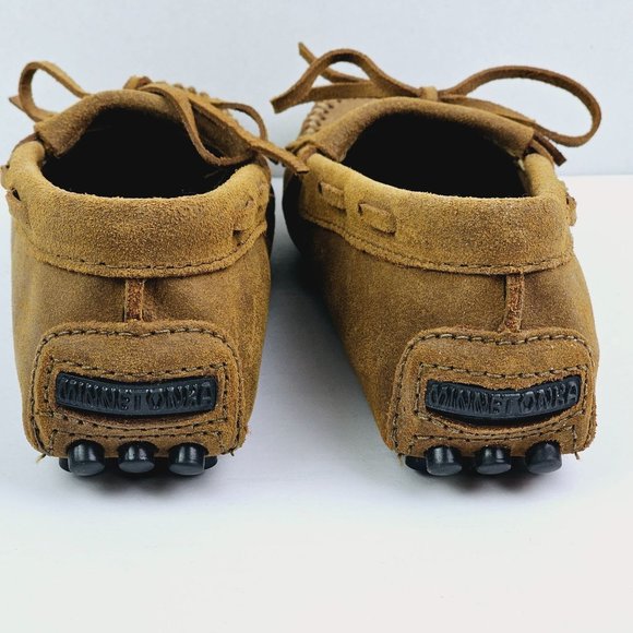 Minnetonka Moccasin Women’s Driving Shoe Tan Suede 593 Size 6.5 - Picture 6 of 9
